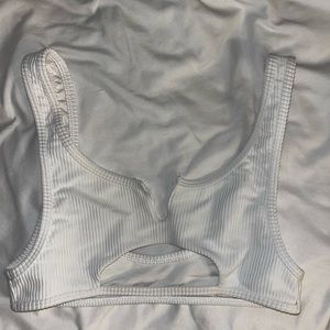 Frankie’s white tank cut kini